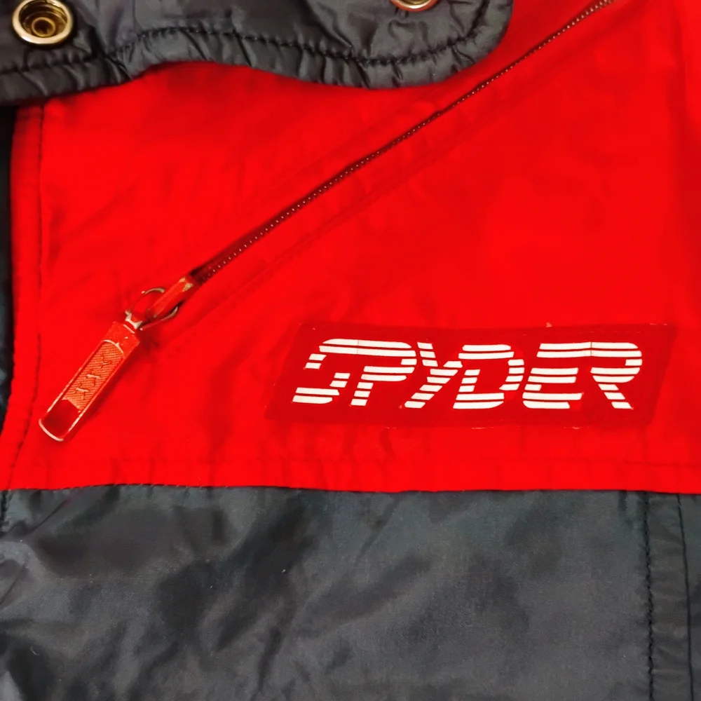 Spyder Vintage Men M Ski Jacket Red Navy Blue Entrant Thinsulate Made in Japan L